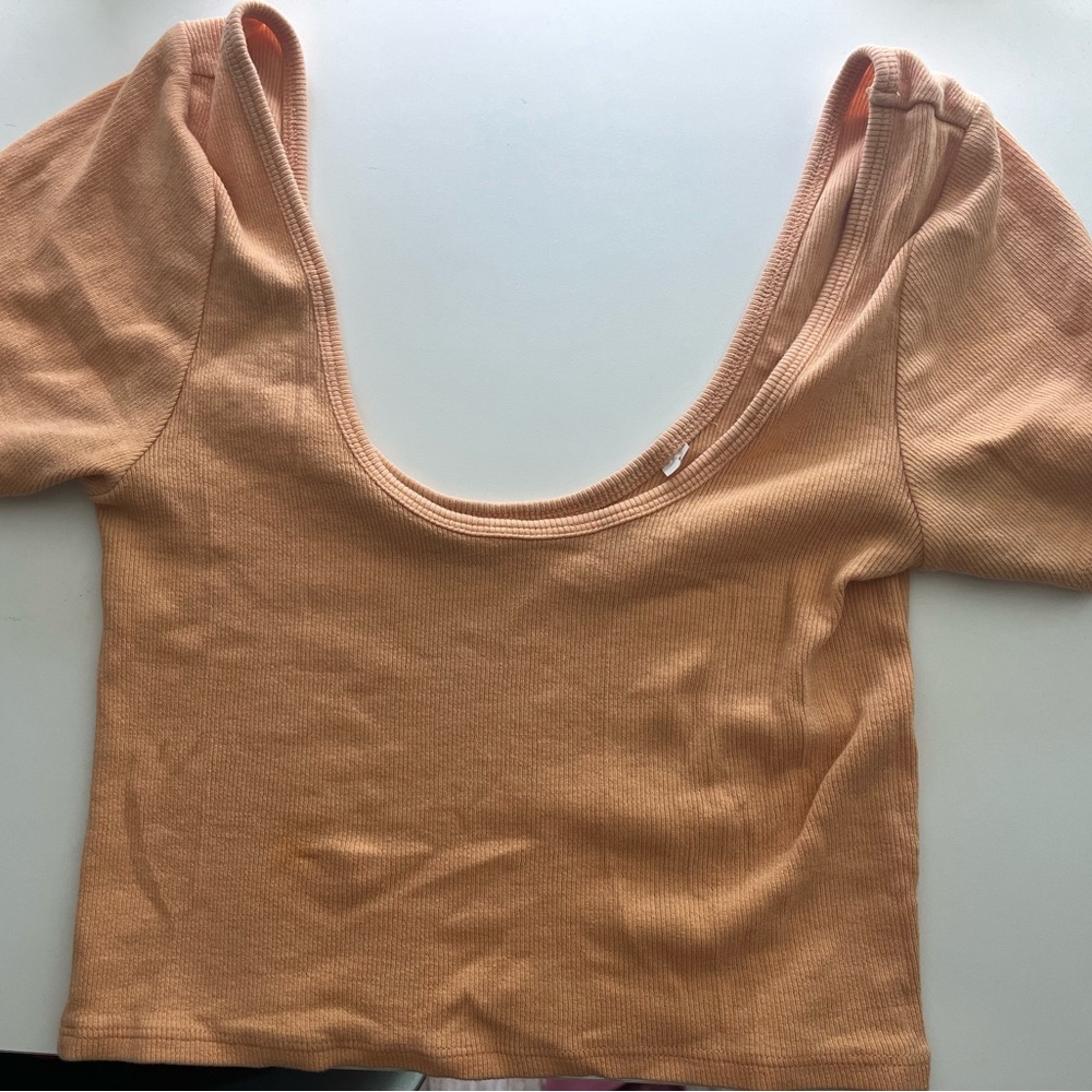 Light orange crop top